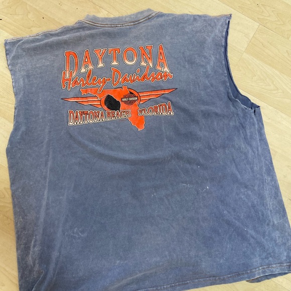 Vintage 1999 Harley Davidson Daytona cut off xxl made in USA rare - Picture 1 of 5